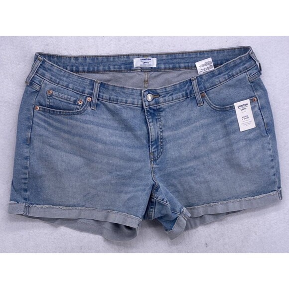 Denizen from Levi's Mid-Rise 5" Shorts Super Stretch Denim Jeans Light Wash 20W - Picture 1 of 10